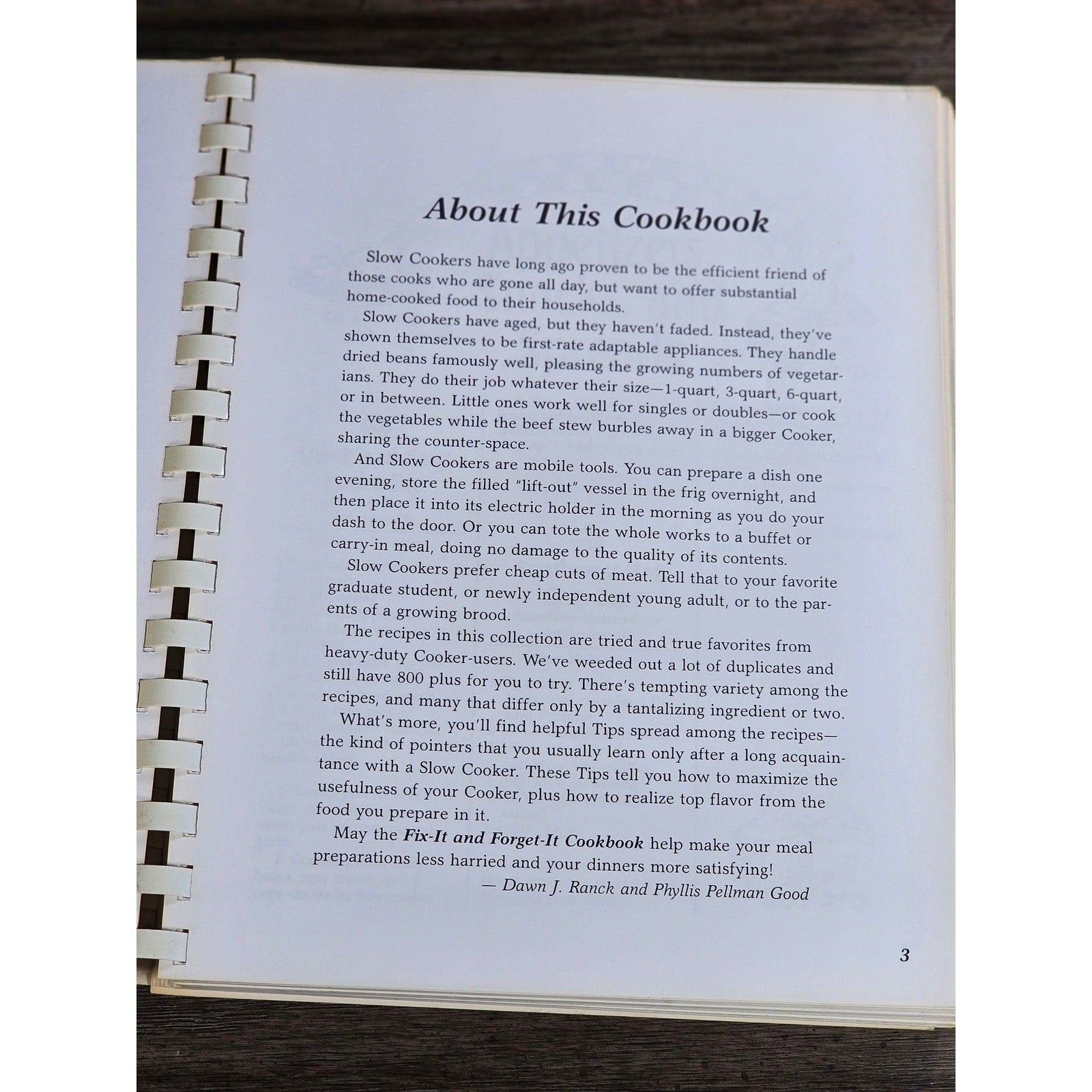 Fix-It and Forget-It Cookbook Spiral Bound Slow Cooker Recipes NYT Bestseller