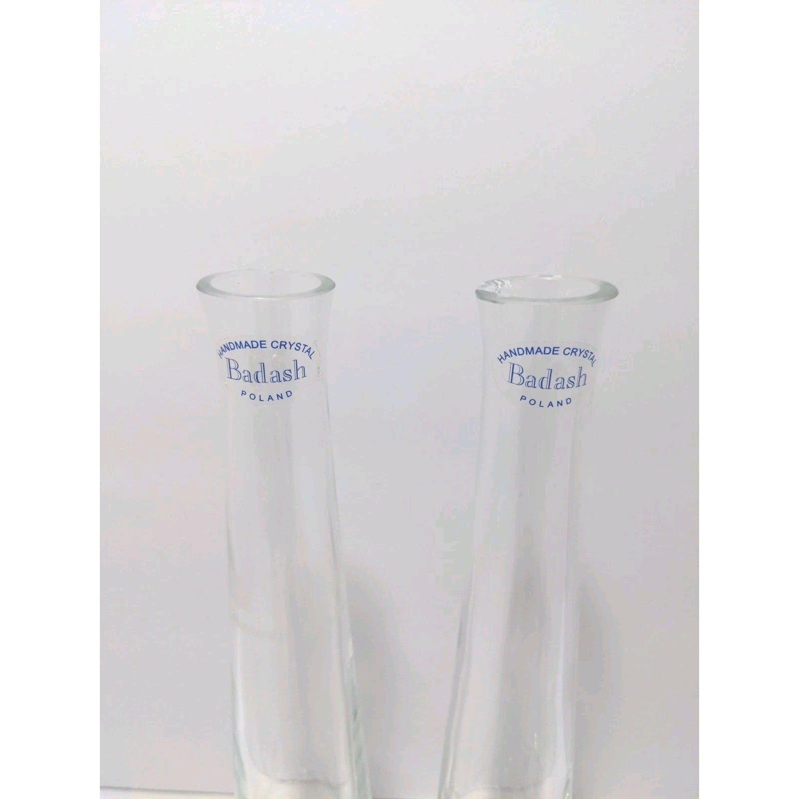 Vintage Badash Crystal Decanter Set of 2 14 3/8″ Handmade Poland
