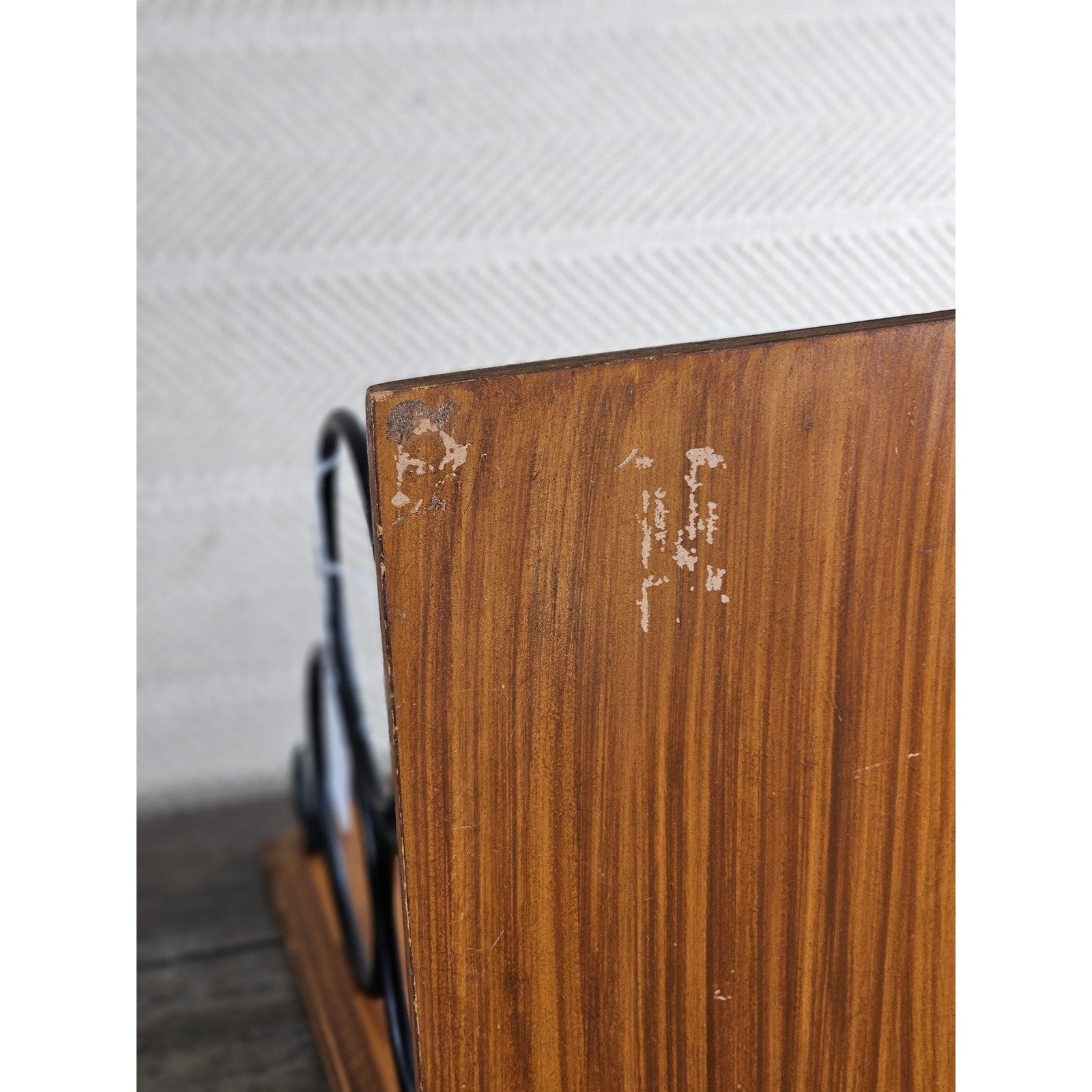 Vintage Wood & Metal Wine Bottle Holder | 3-Bottle Countertop Wine Rack