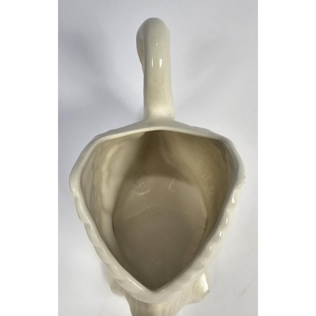 Vintage Porcelain Swan Figurine Small Vase 5.5 Inch