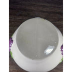 Vintage Ceramic Pitcher with Grape Design | White Pottery Vase Creamer