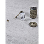 Vintage Asian Prayer Wheel Pendant Necklace Cylinder Scroll Charm