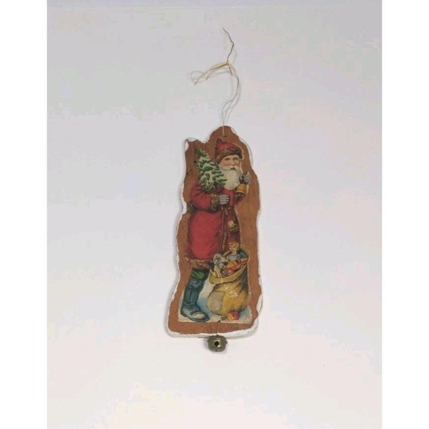Vintage Kurt Adler Santa Wood Ornament 1982 Christmas