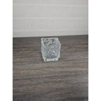 Vintage Avon Clear Pressed Glass Square Votive Candle Holder