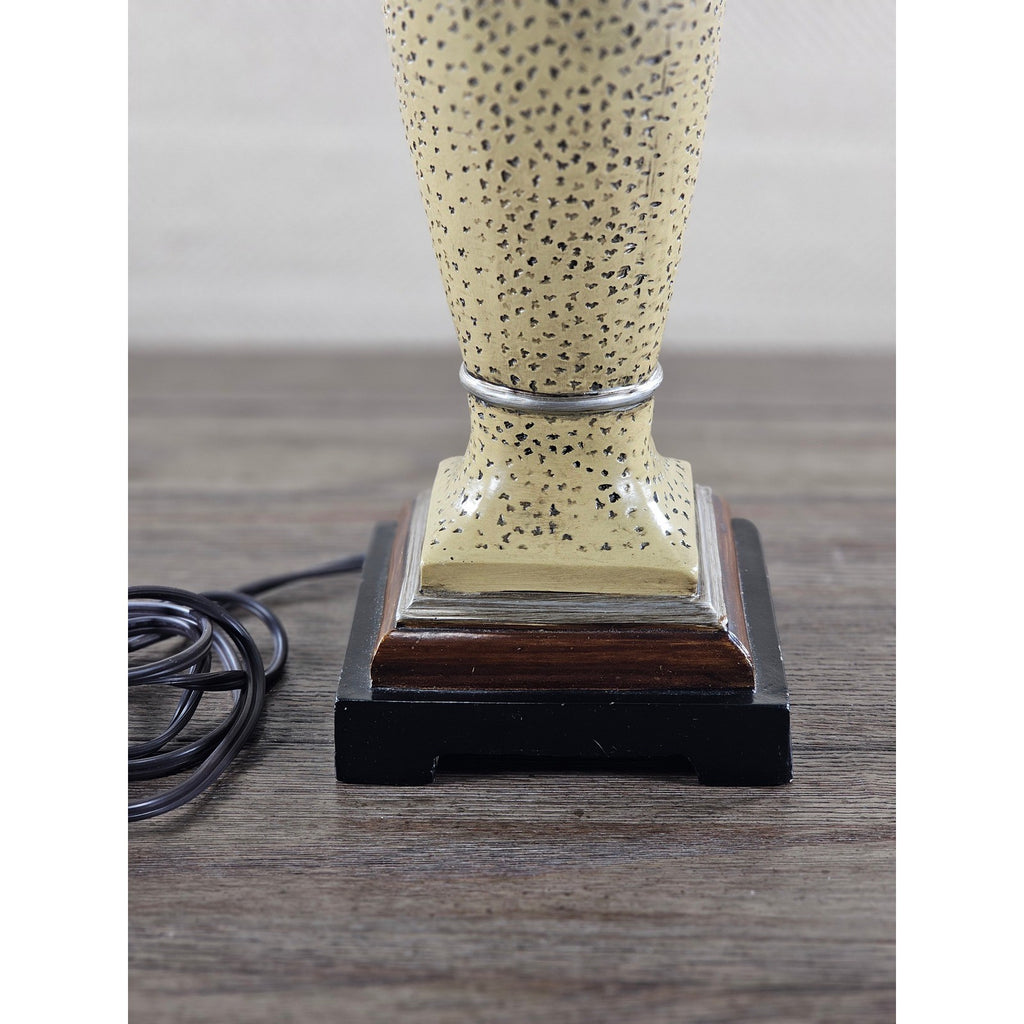 Vintage Textured Table Lamp 28.5" Tall Speckled Cream Base