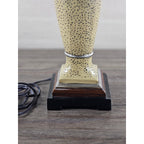 Vintage Textured Table Lamp 28.5" Tall Speckled Cream Base
