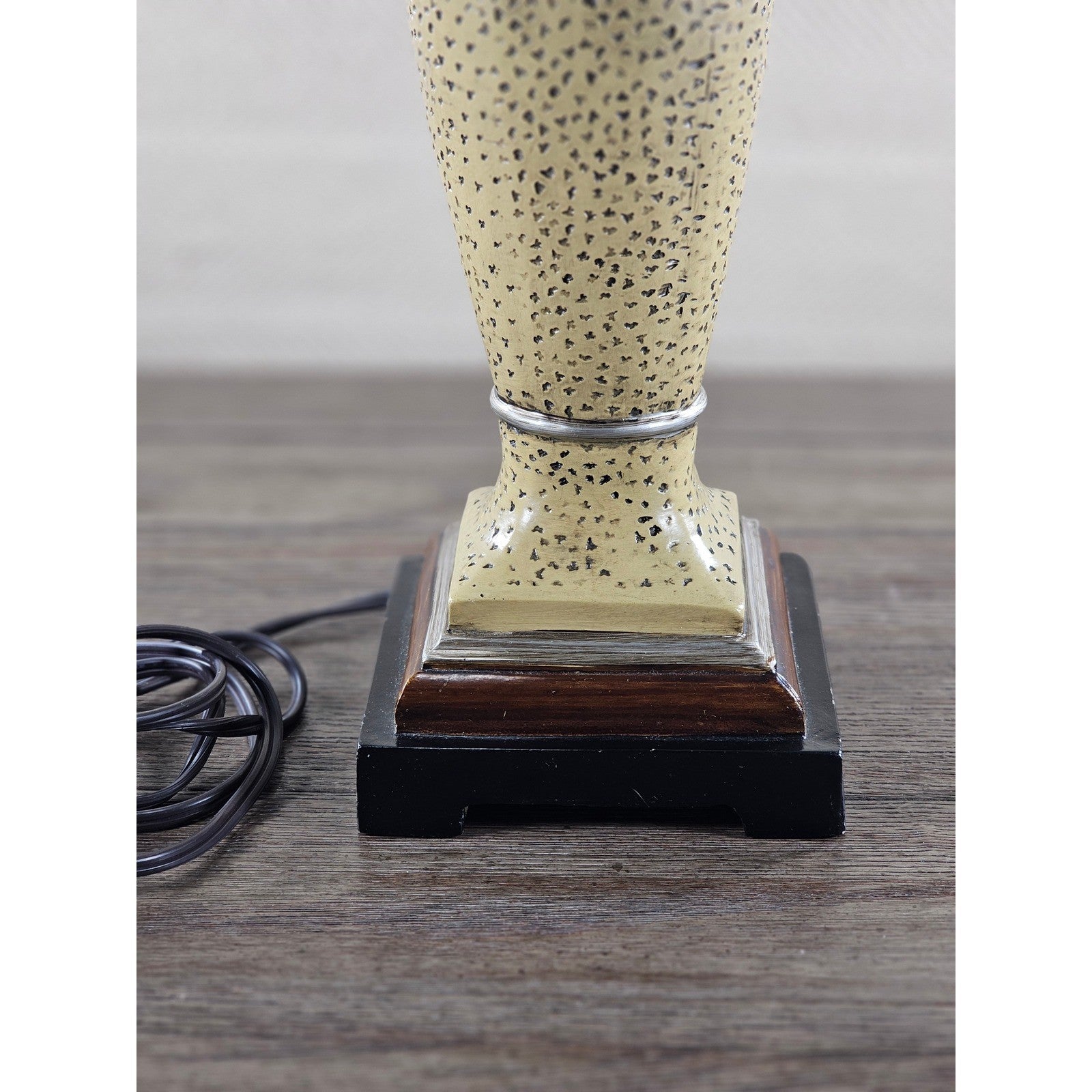 Vintage Textured Table Lamp 28.5" Tall Speckled Cream Base