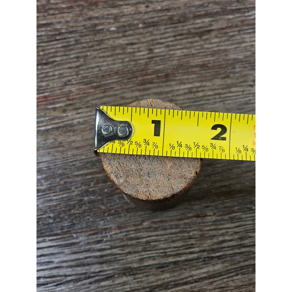 Antique Cork Cylinder Box Primitive Small Lidded Container 3.5"