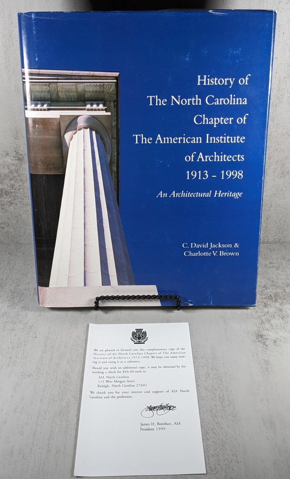 Vintage AIA North Carolina Architects History Book 1913–1998 Signed