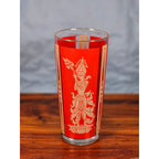 Vintage Culver Thai Goddess Highball Glass | Red & 22K Gold Barware