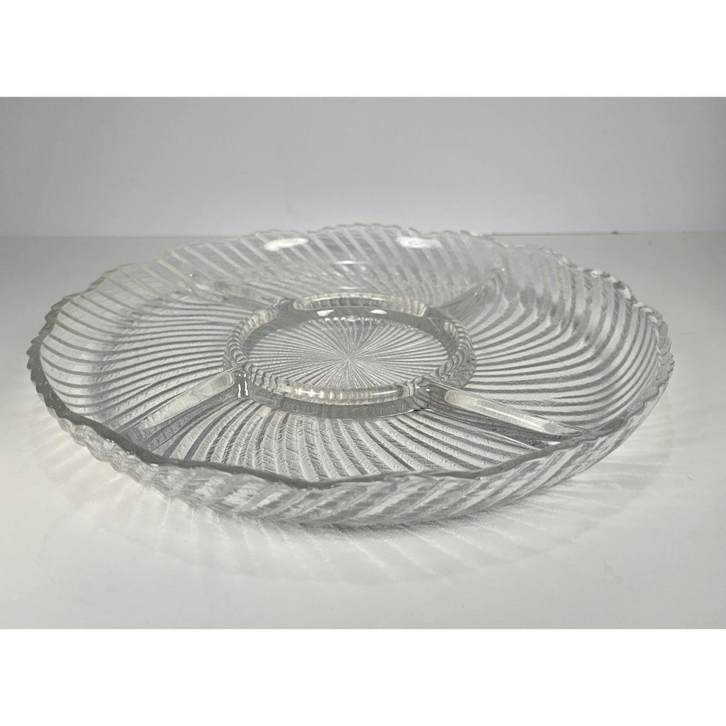 Crystal Clear Studios Ashford Glass Platter 11.25 Inch