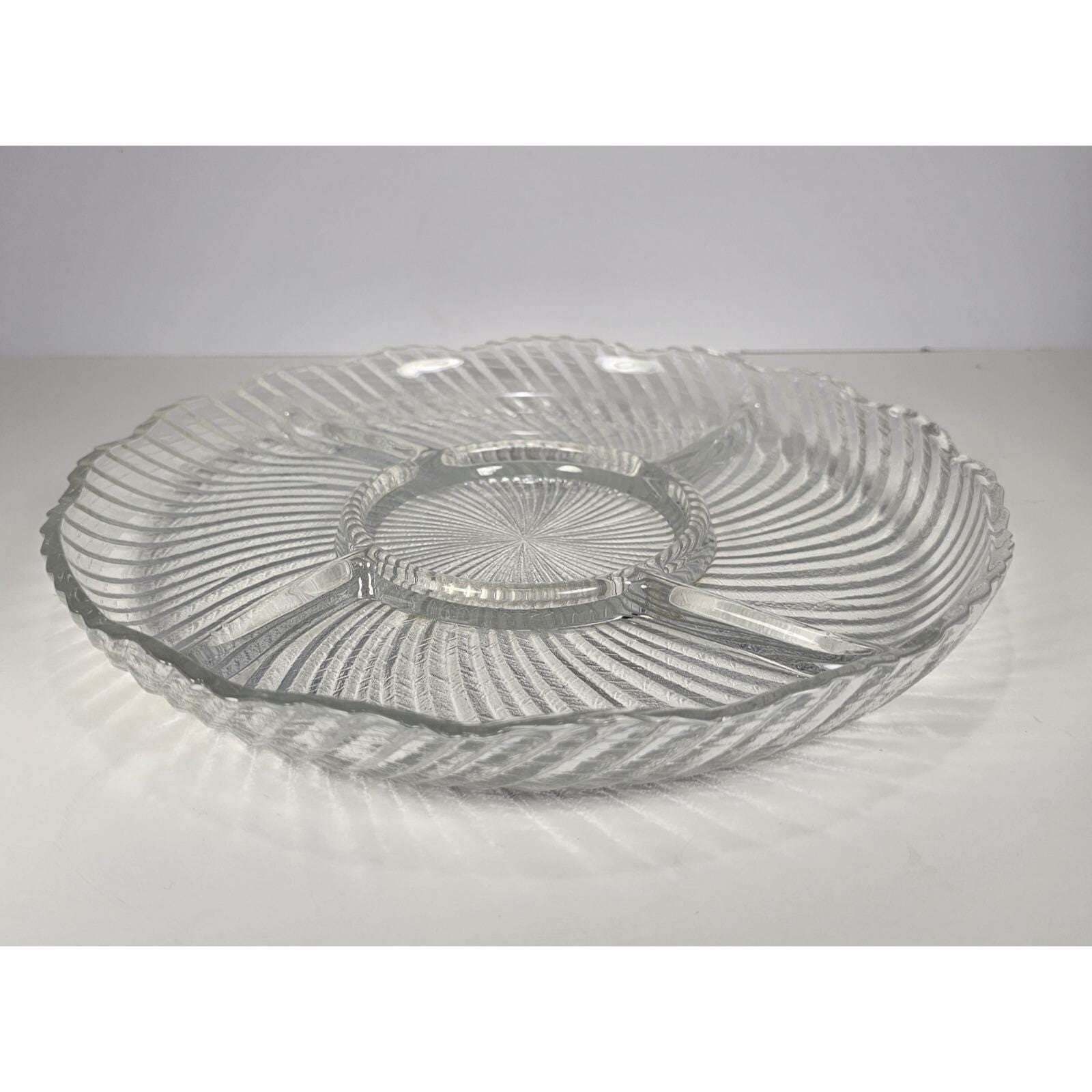 Crystal Clear Studios Ashford Glass Platter 11.25 Inch