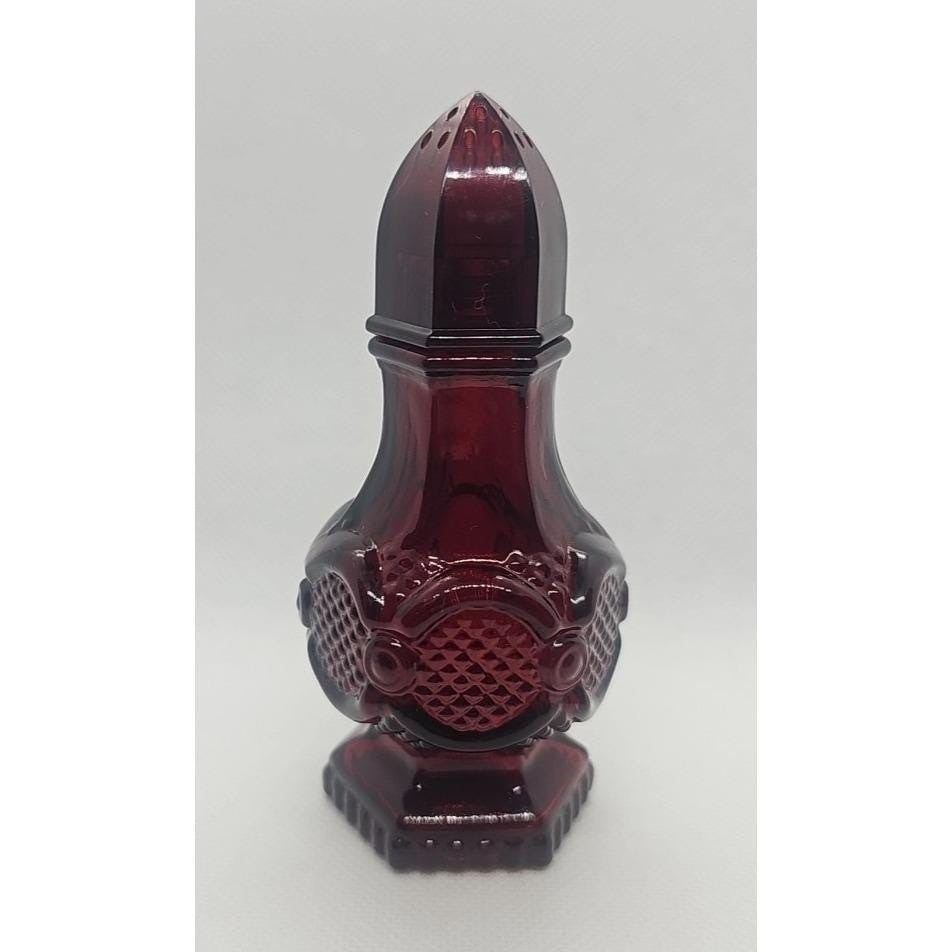 Avon Cape Cod Ruby Red Glass Shaker Bottle Vintage