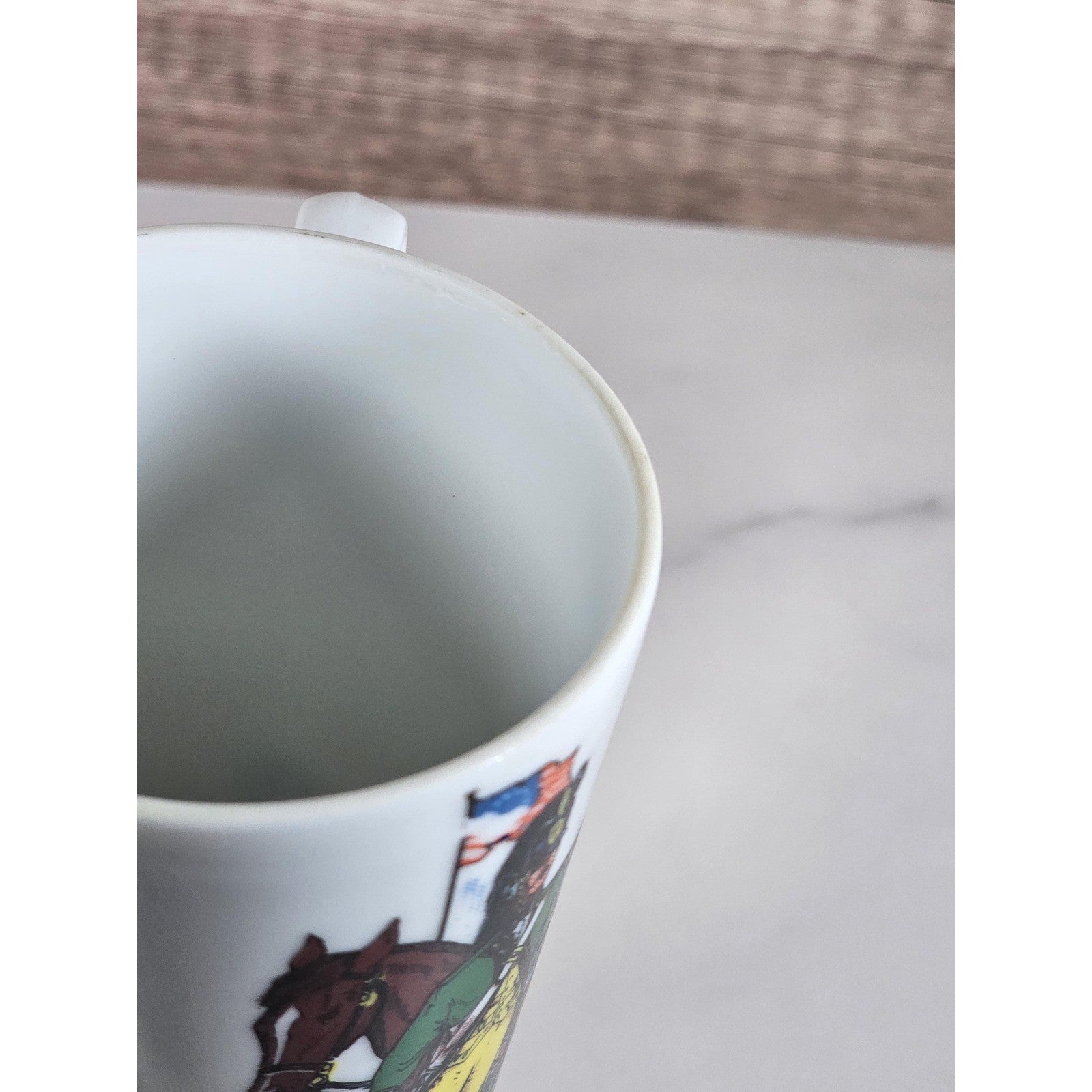 Vintage Fred Roberts Colonial Soldiers Mug Revolutionary War Footed Cup