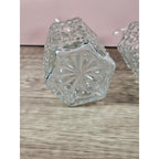 Vintage Anchor Hocking Wexford Cruet Set Cube Cut Glass 6"
