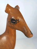 Hand Carved Wood Deer Book Ends – Rustic Wildlife Decorative Accents