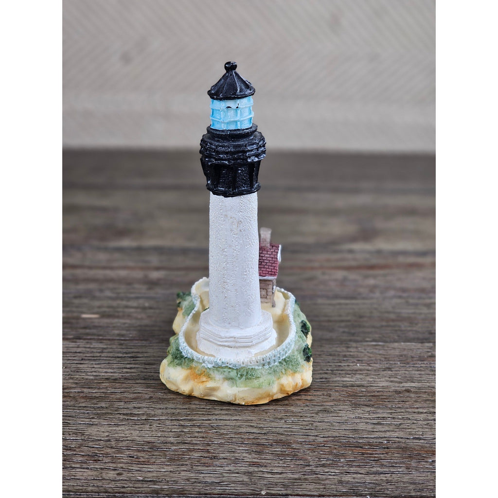 Resin Lighthouse Figurine Coastal Decor Mini Lighthouse Nautical Accent