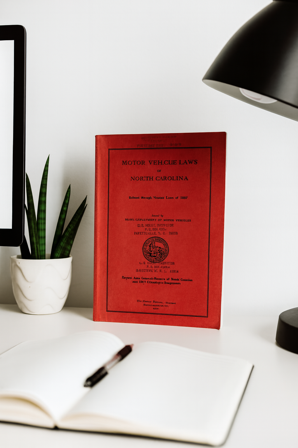 Vintage Motor Vehicle Laws of North Carolina Book (1967 Edition)