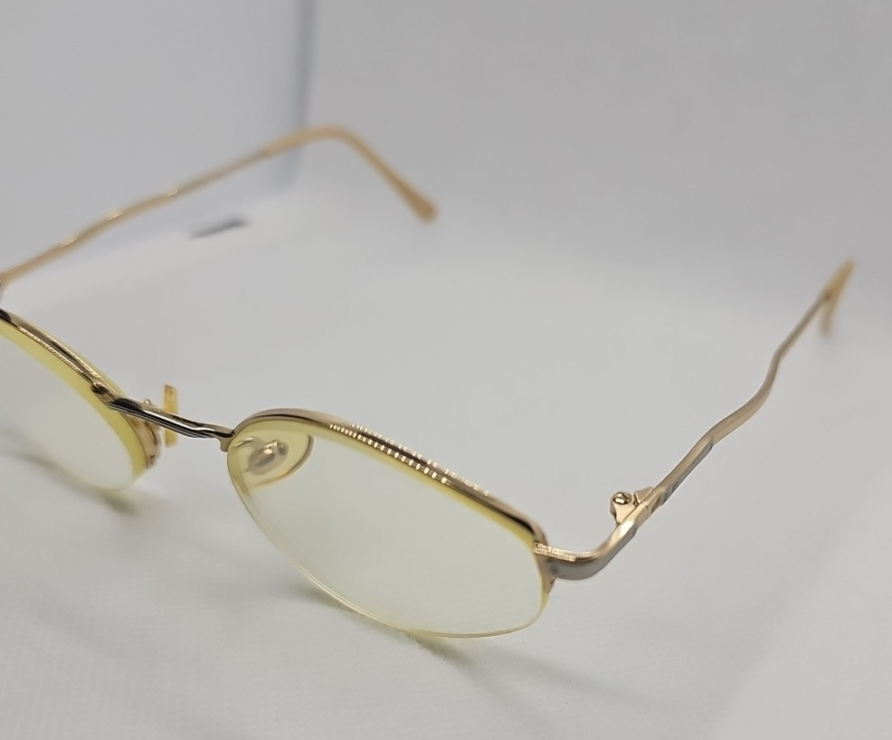 Essence Essentials 2008 Gold/Silver Woman Eyeglasses Half-Rim 48 21 140mm w/case