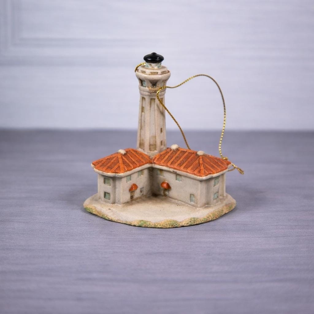 Lefton Alcatraz Lighthouse Ornament 1998 Coastal Decor Collectible