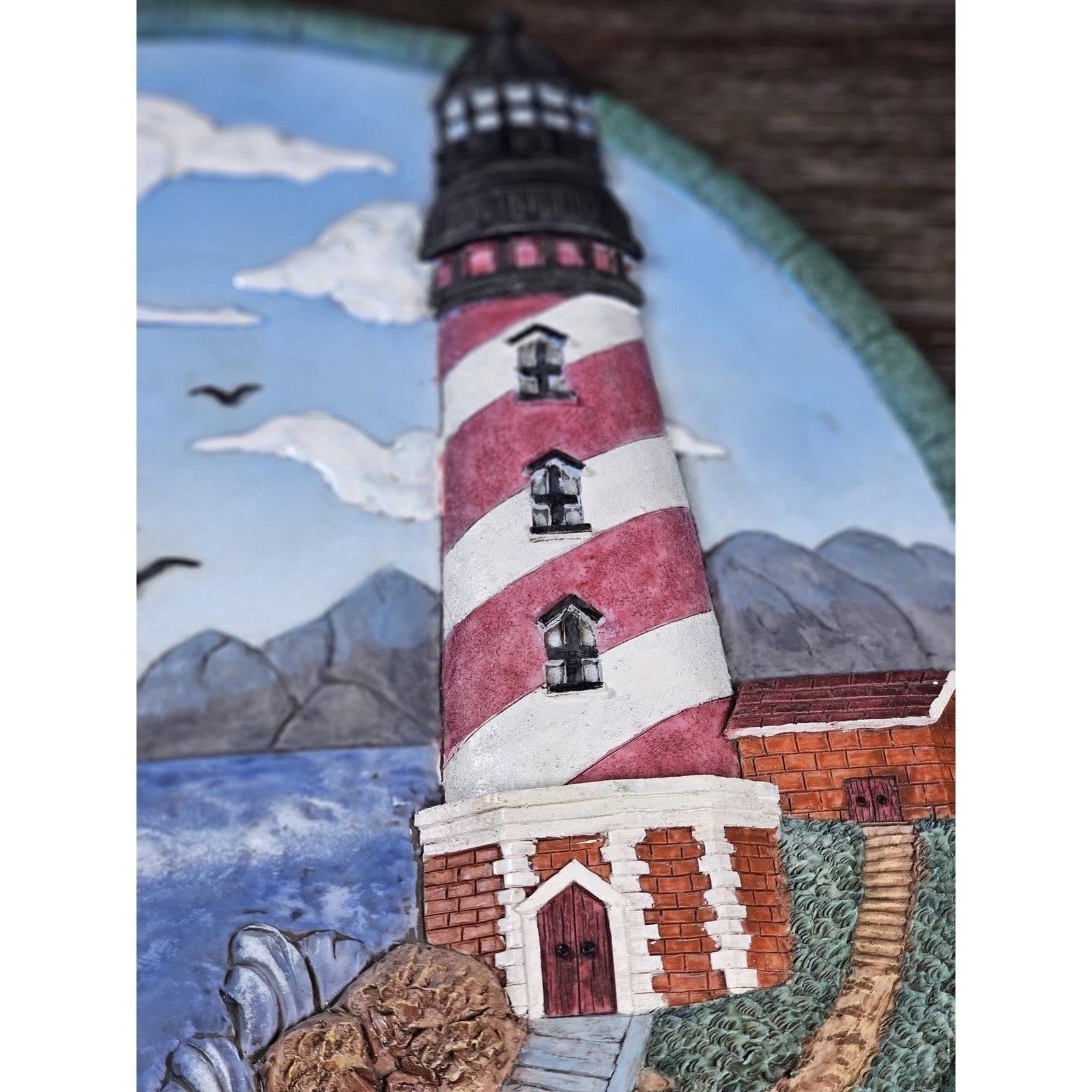 Bradford Exchange Seaside Retreat Lighthouse Wall Art 3D Plaque