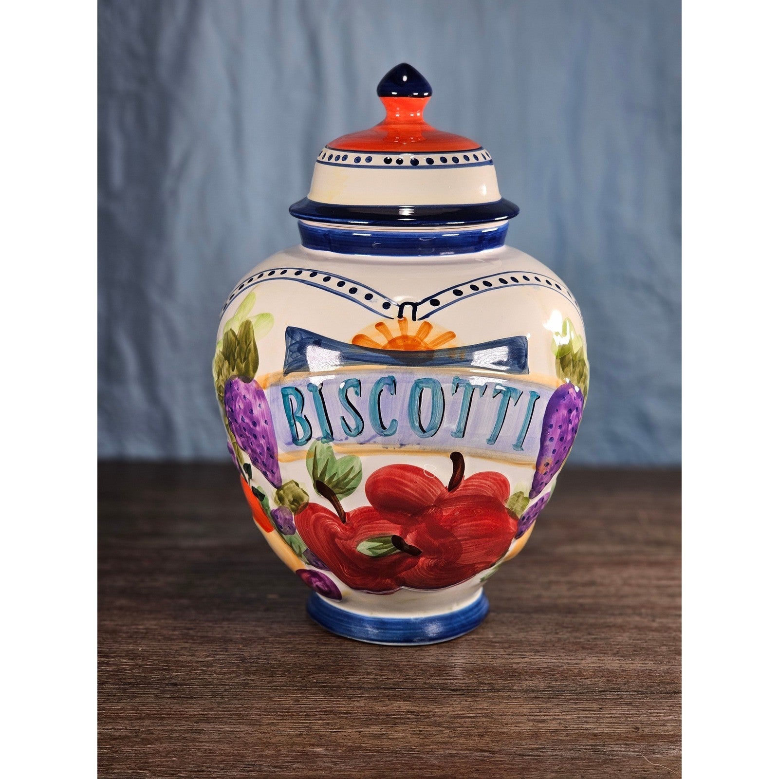 Vintage Hand-Painted Floral Ginger Jar with Lid | Decorative Ceramic Jar