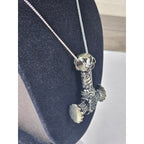 Vintage Thor Hammer Pendant Necklace 34g Norse Style