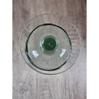 Vintage Glass Hurricane Candle Holder Pedestal Vase Clear Glass