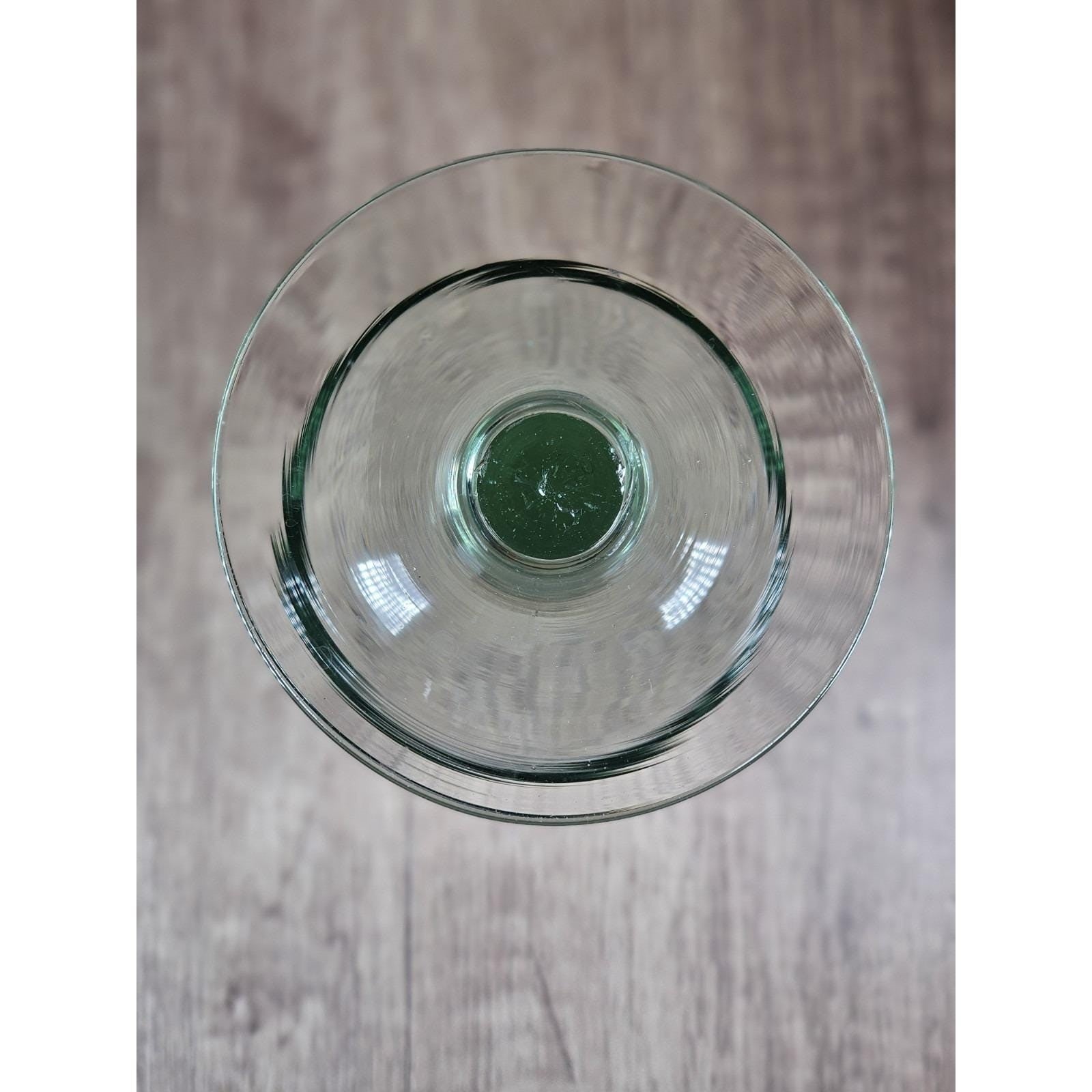 Vintage Glass Hurricane Candle Holder Pedestal Vase Clear Glass