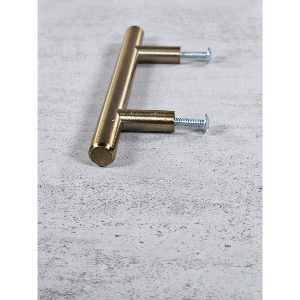 Vintage Brass Cabinet Pull Center Modern Drawer Handle