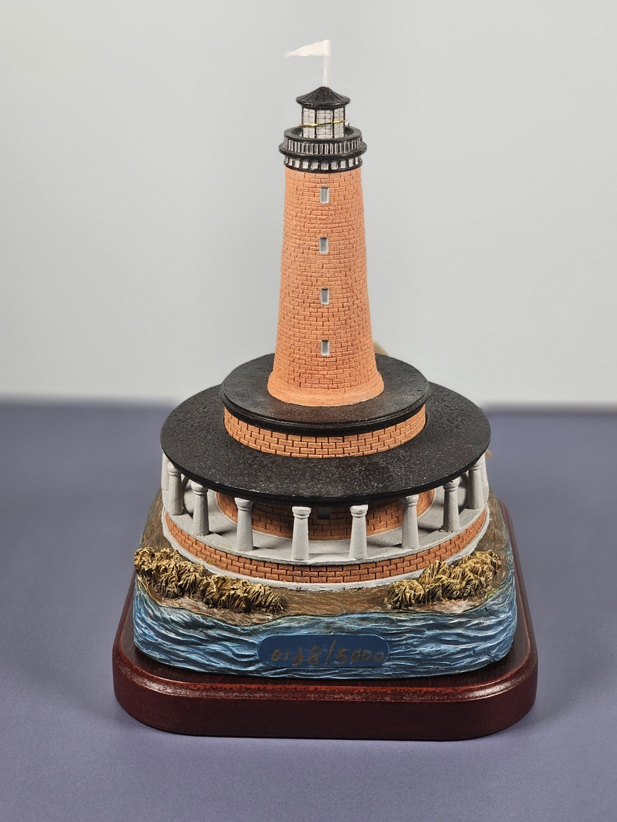Lefton Lost Lights Franks Island Lighthouse Figurine With Certificate Of Authent