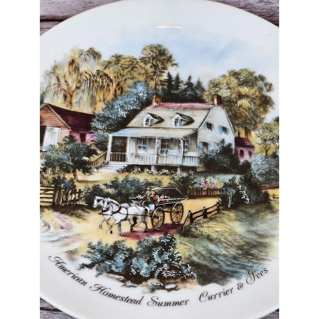 Vintage Currier & Ives American Homestead Summer Collector Plate