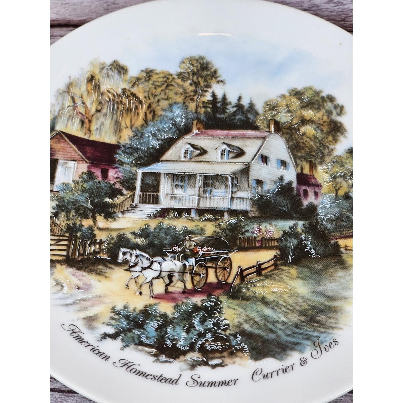 Vintage Currier & Ives American Homestead Summer Collector Plate