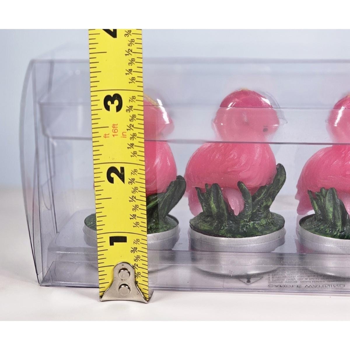 Vintage Pink Flamingo Tealight Candle Set of 4 Coastal Tropical Decor