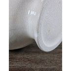 Vintage White Crackle Glaze Vase 12.5in Farmhouse Display