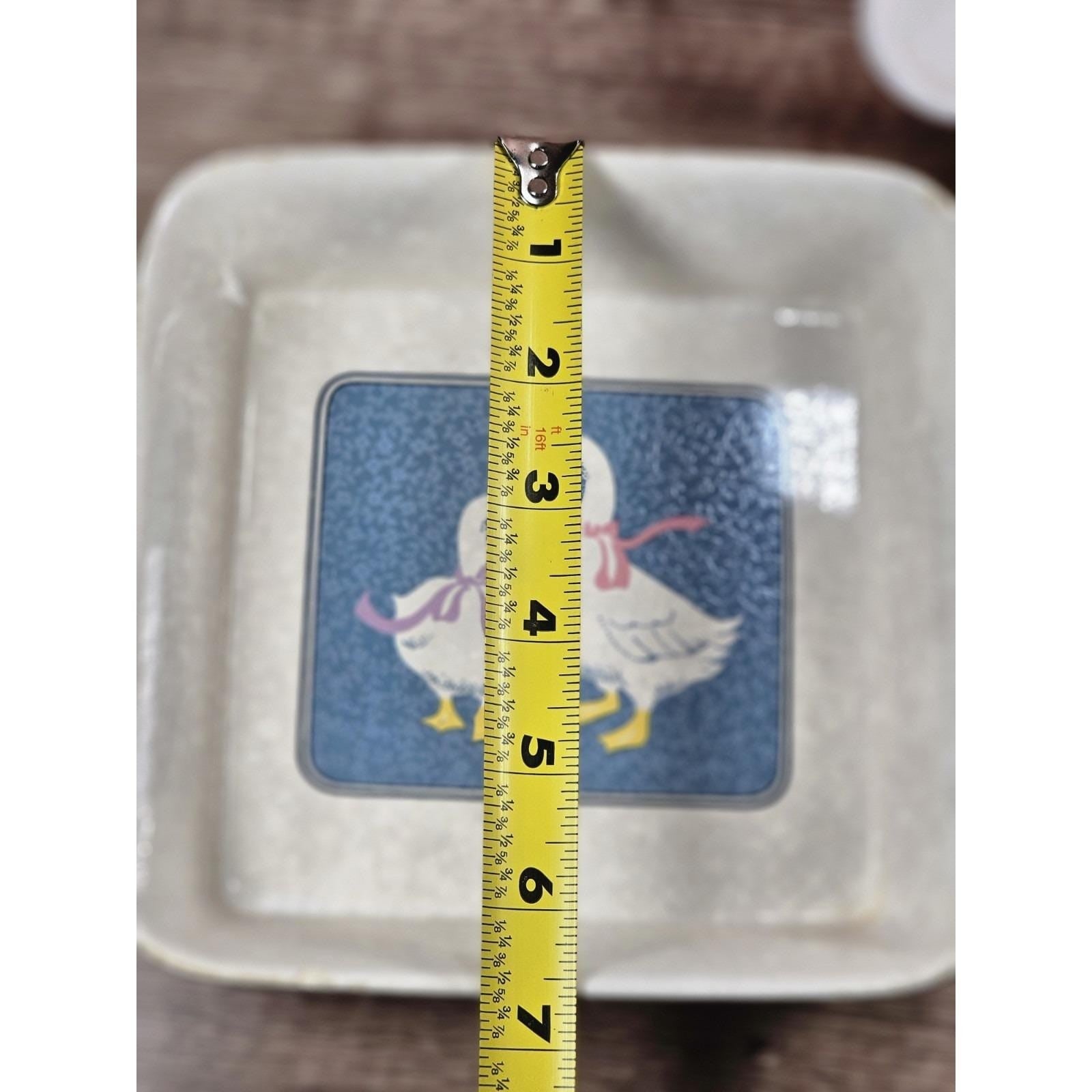 Vintage Goose Baking Dishes Set Square & Round Farmhouse Kitchen Decor READ