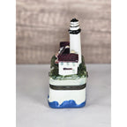 Fenwick Island Lighthouse Porcelain Trinket Box Coastal Nautical Decor
