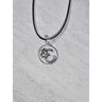 Vintage Sterling Silver Om Symbol Pendant Necklace Spiritual Jewelry