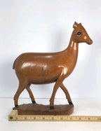 Hand Carved Wood Deer Book Ends – Rustic Wildlife Decorative Accents