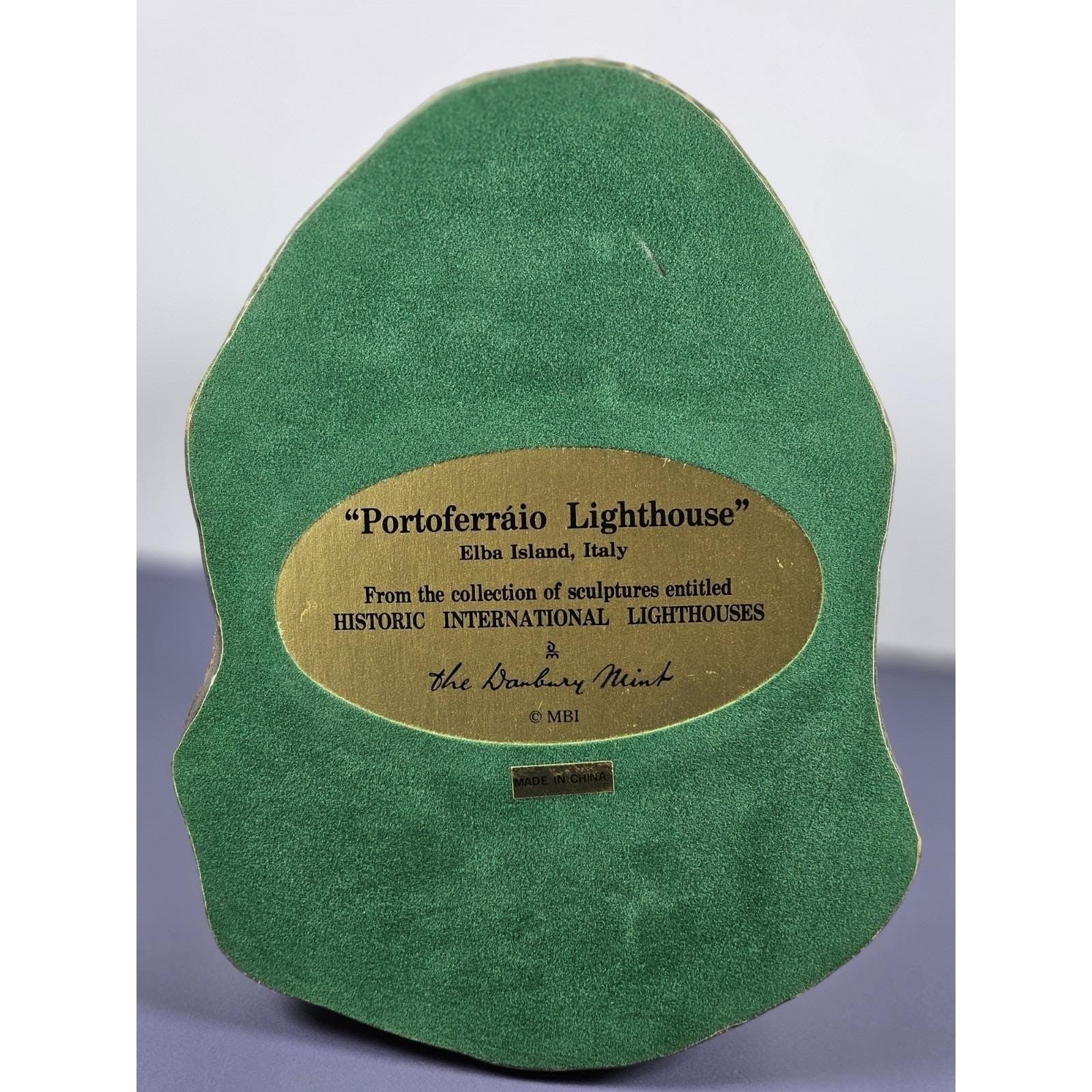 Danbury Mint Portoferráio Lighthouse Figurine COA Elba Island