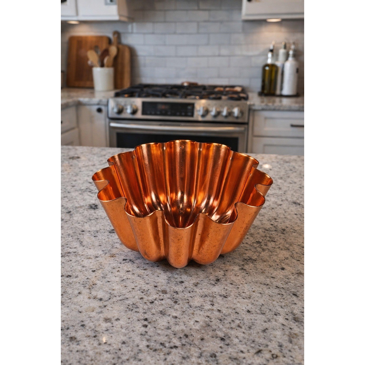 Vintage Copper Fluted Tart Pan Fluted Bowl Dessert Pan