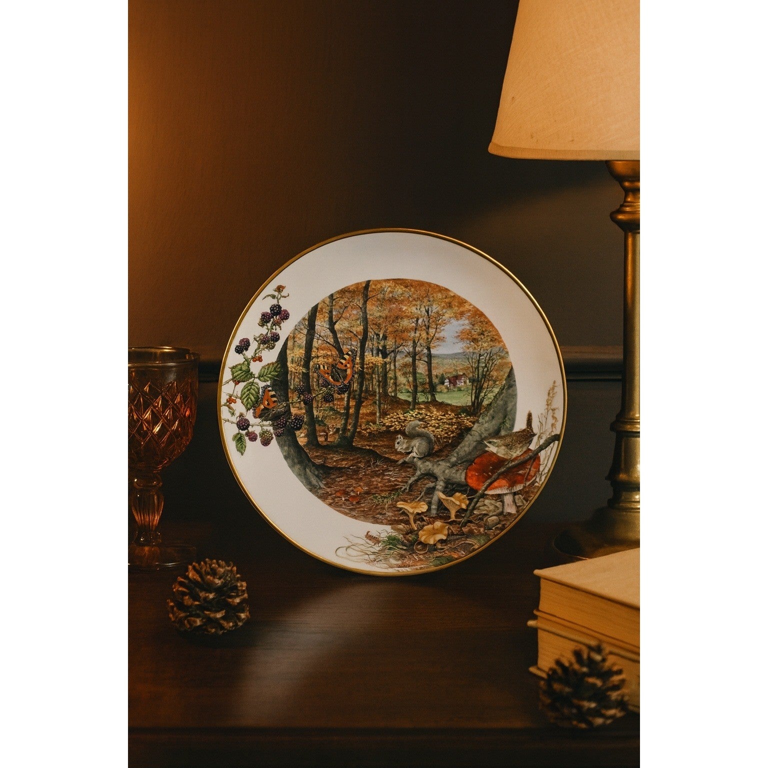 Franklin Porcelain Autumn Plate Colours of Autumn October Peter Barrett