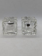 Vintage Cut Glass Salt and Pepper Shakers 2 1/2 Inches Tall