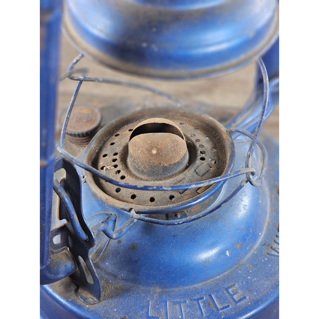 Vintage Dietz No 1 Blizzard Blue Lantern Made in Hong Kong 13.5"