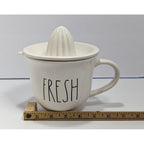 Rae Dunn FRESH Citrus Juicer Pitcher White Ceramic