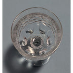 Crystal Cut Cordial Glasses Set of 2 Stemmed 5 Inch