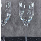 Vintage Crystal Fantasy Ribbed Water Goblets Set of 2 Glasses 7.5