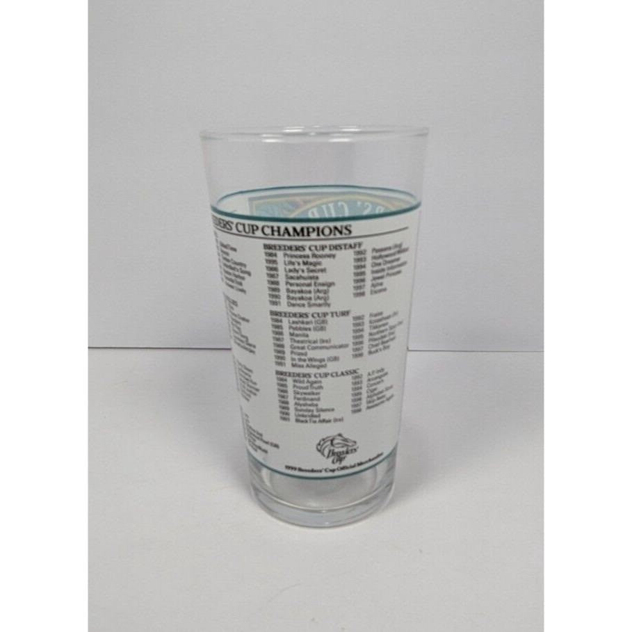 Vintage 1999 Breeders Cup Gulfstream Park Horse Racing Drinking Glass