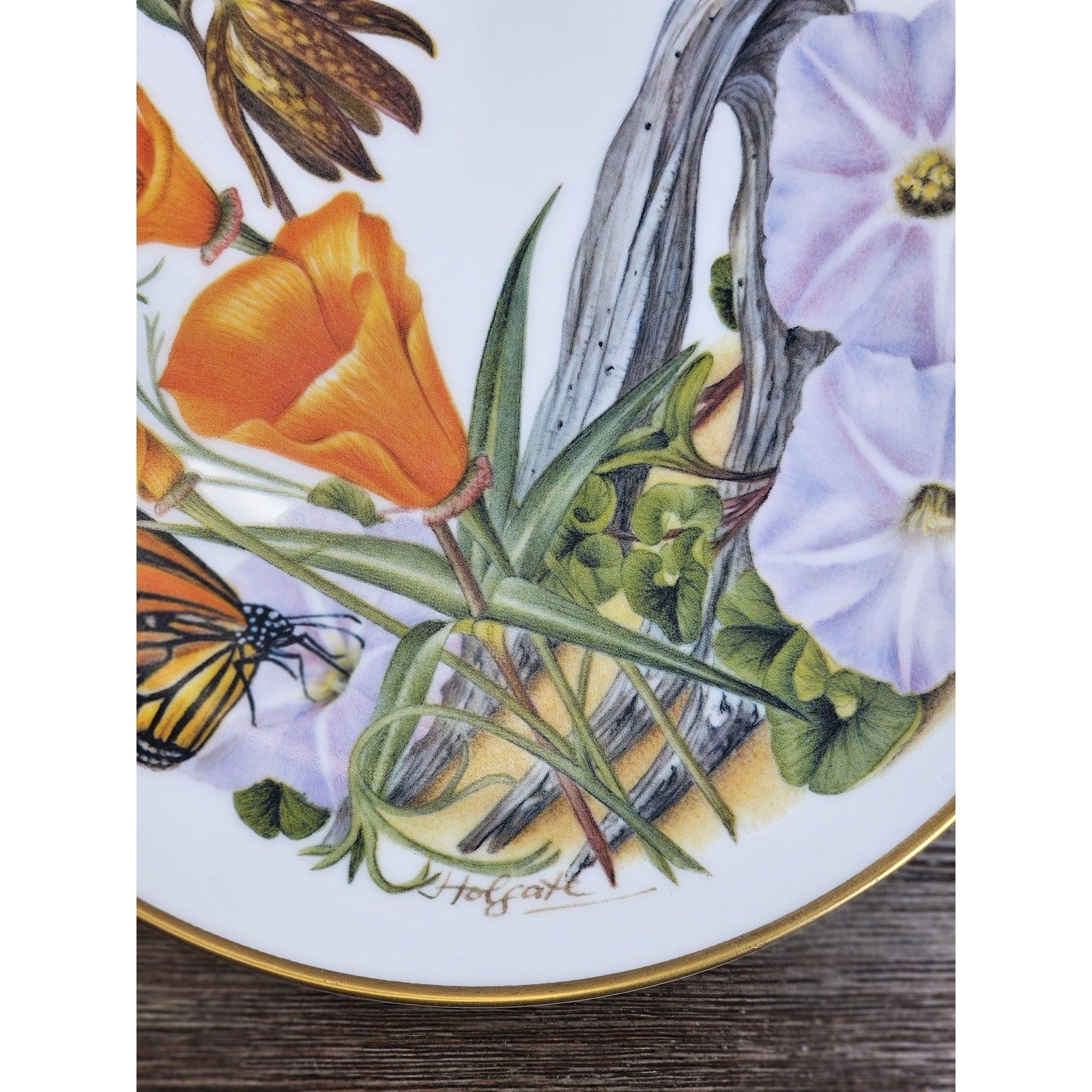 Franklin Mint California Wildflowers Plate 1978 Porcelain