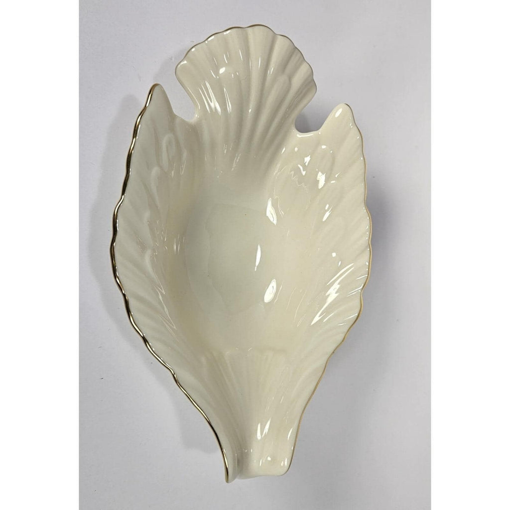 Vintage Lenox Dove Candy Dish Cream China Gold Trim
